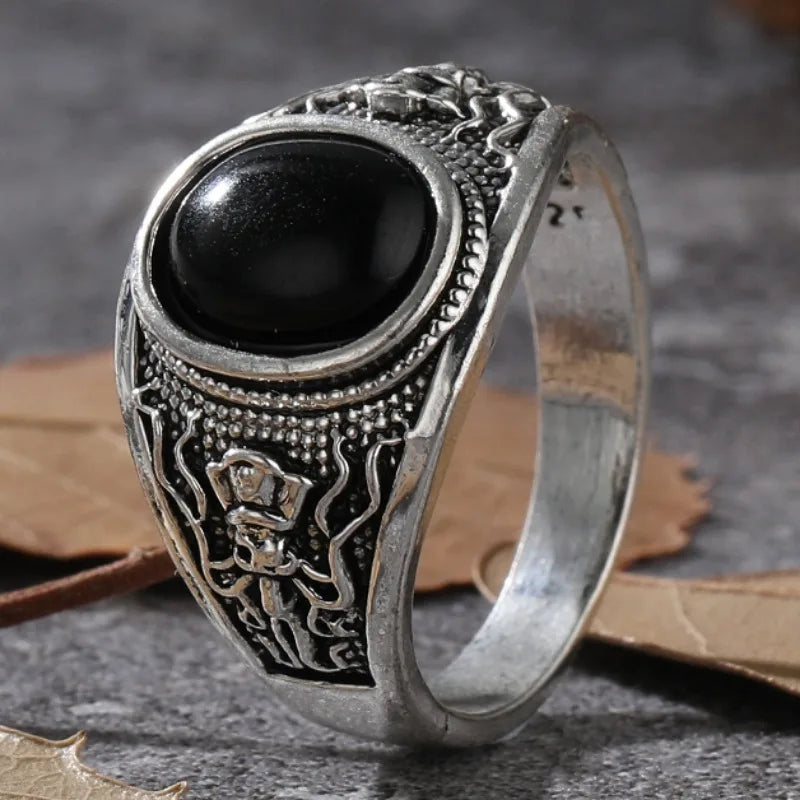Goth Pirate Skeleton Octopus Ring