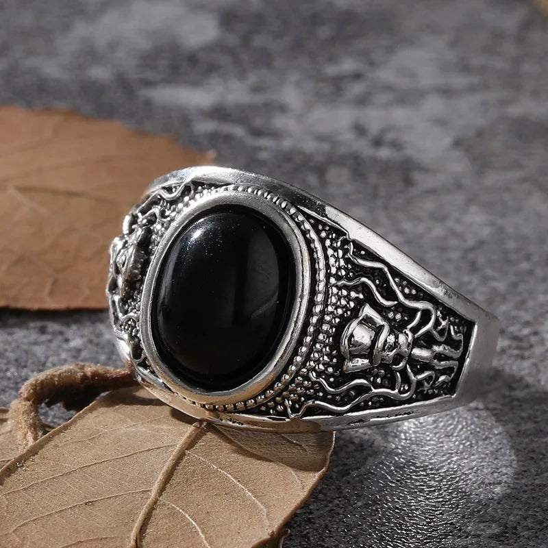Goth Pirate Skeleton Octopus Ring