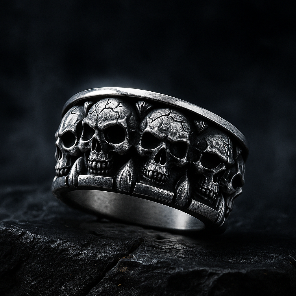 Classic skull fashion ringsories