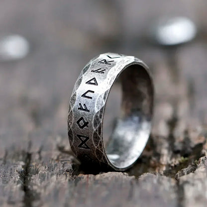 YILUOCD Stainless Steel Viking Runes Ring