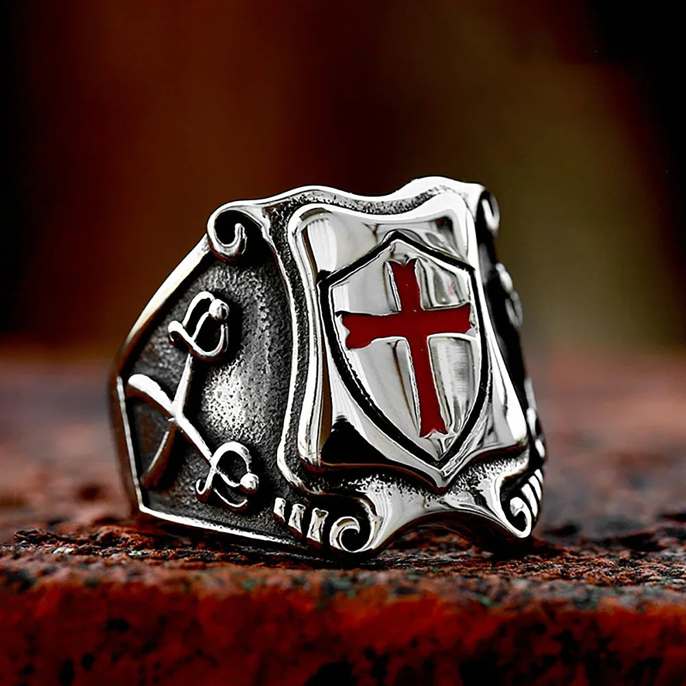 Classic Knights Templar Cross Ring